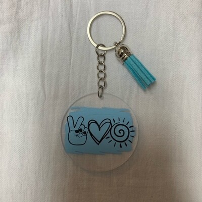 Peace, Love and Sunshine Key Chain