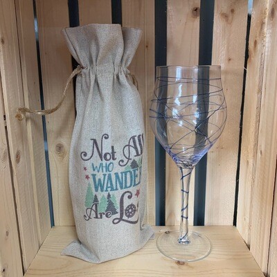 Not All Who Wander Are Lost  Wine Bag