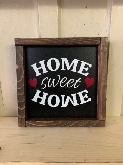 Home Sweet Home/Home Is Where Mom Is Double Sided Wooden Sign With Frame
