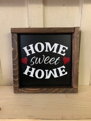 Home Sweet Home/Home Is Where Mom Is Double Sided Wooden Sign With Frame