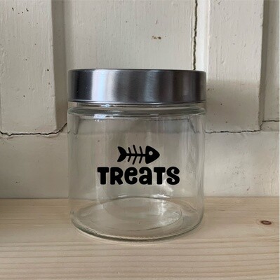 Cat Treats Fishbone Jar