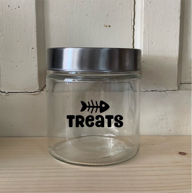 Cat Treats Fishbone Jar