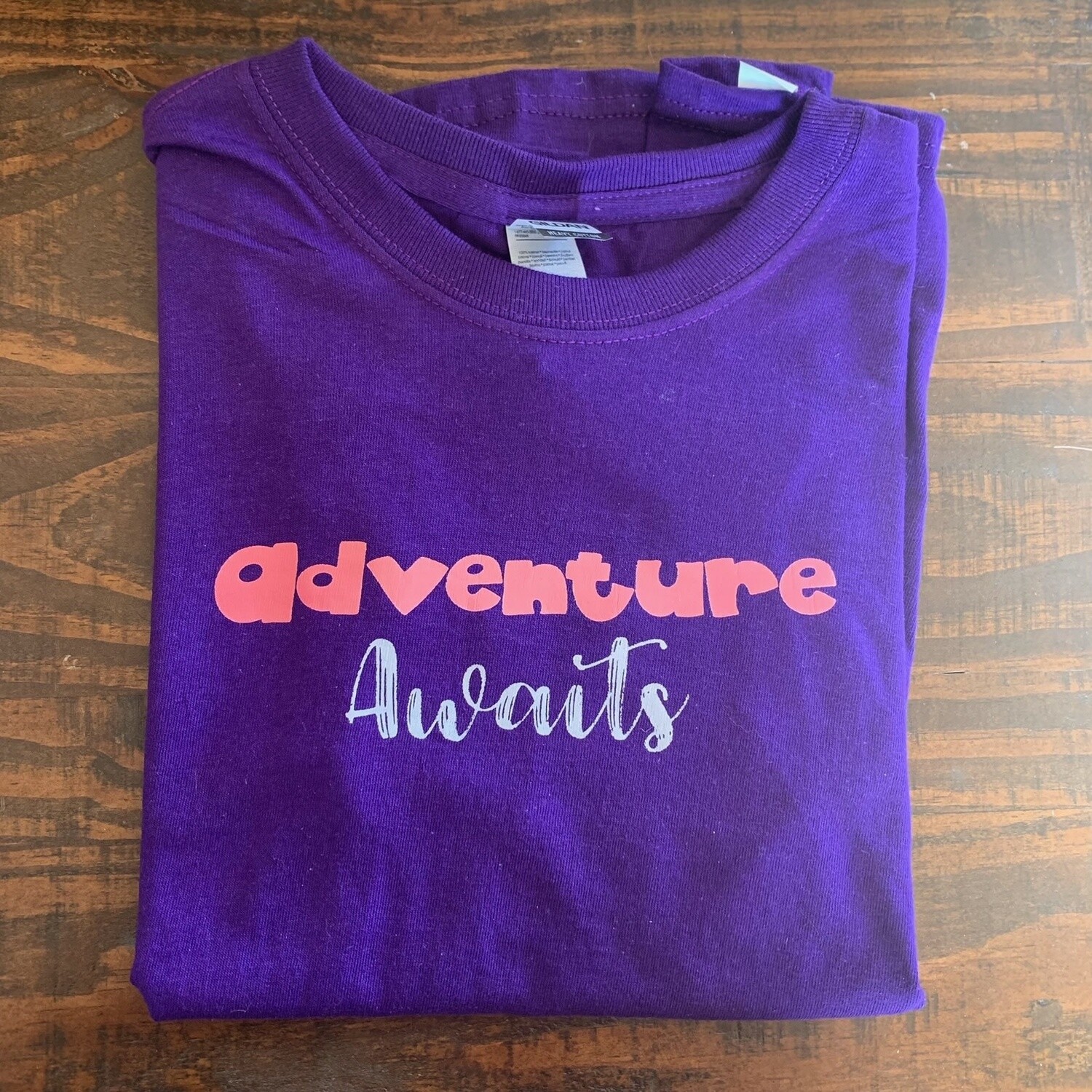 Adventure Awaits  kids shirt Size Medium