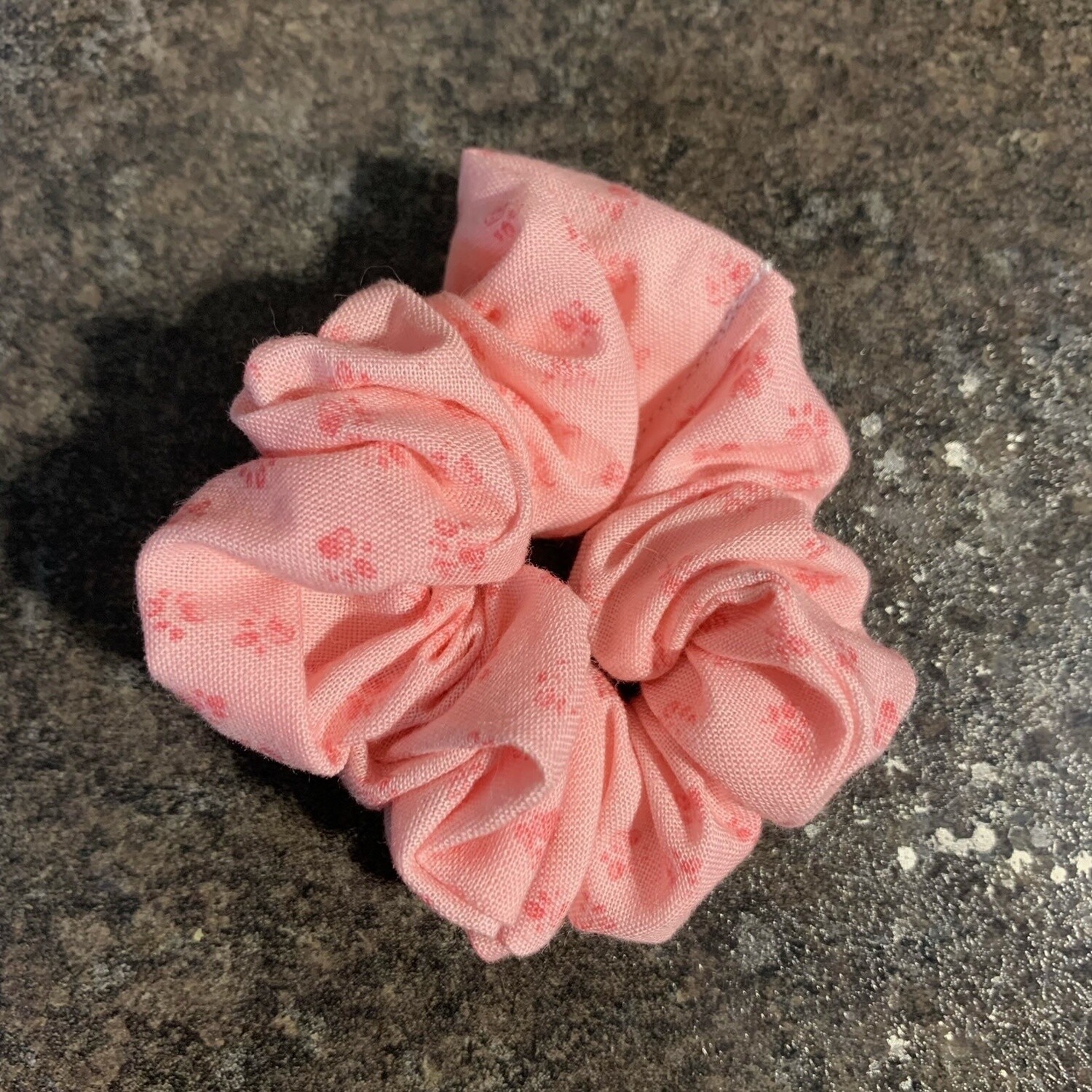 Pink Paw Print Scrunchie