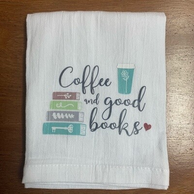 Coffee And Good Books - tea towel