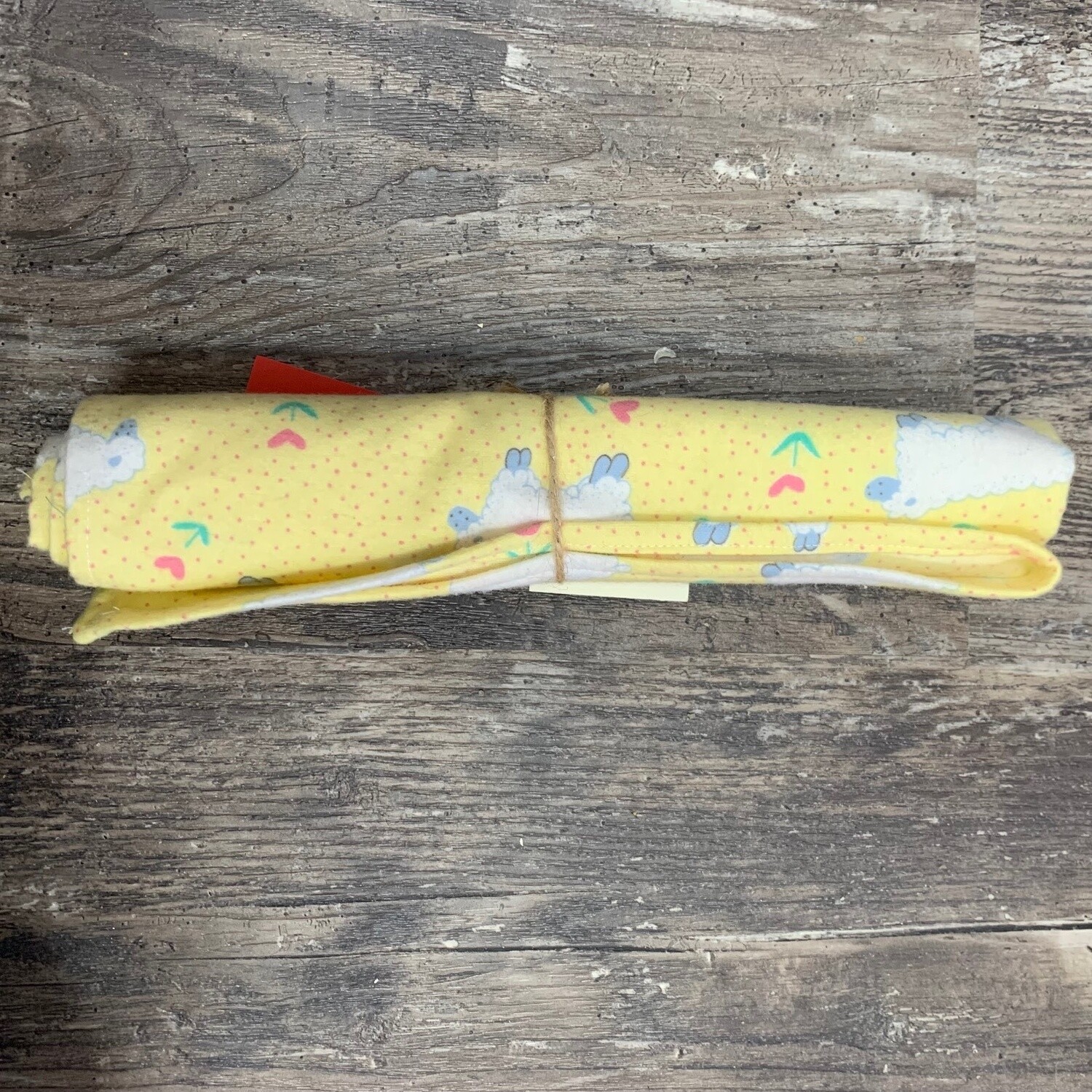 Yellow Sheep Burp Cloth
