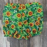 Green Flower Diaper Cover