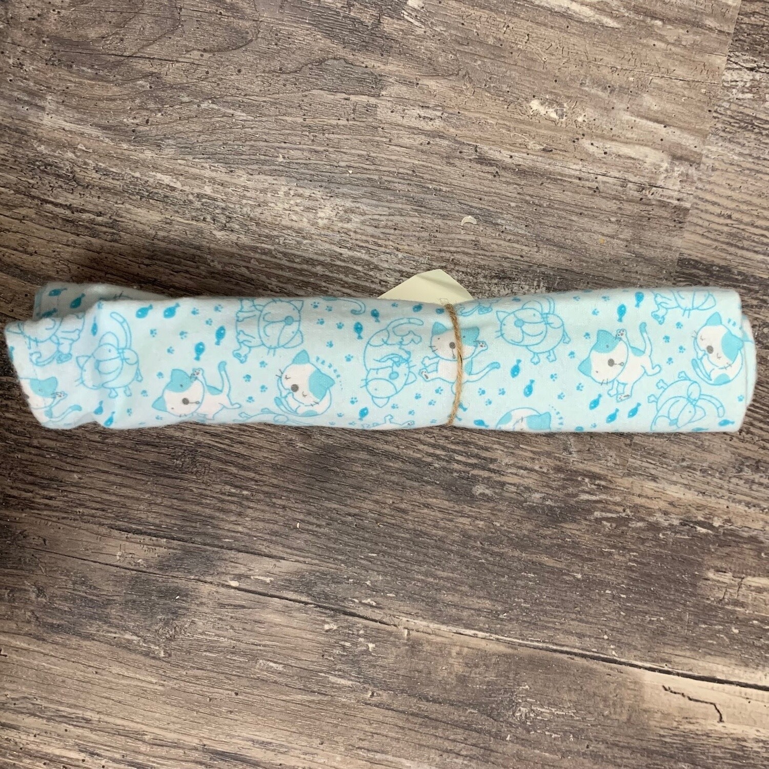 Blue Cat Burp Cloth