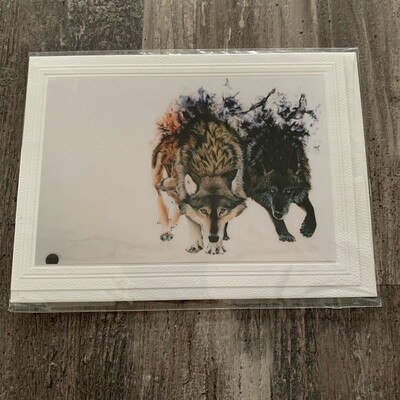 Wolf Printed Card