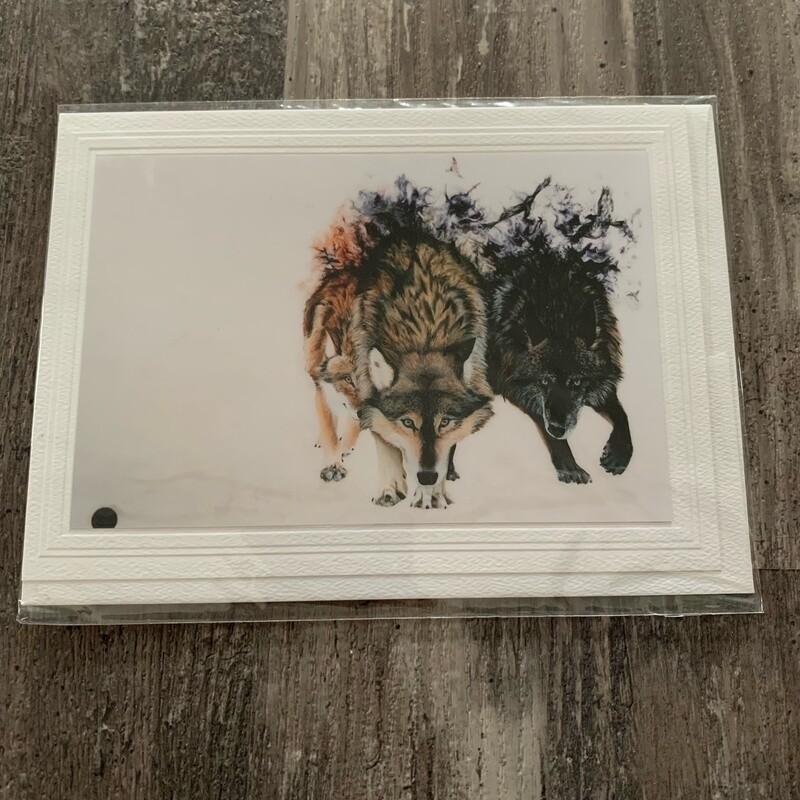 Wolf Printed Card