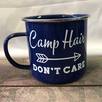 Camp Hair Don&#39;t Care Tin Mug