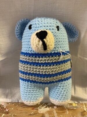 Blue and Grey Bear Plushie