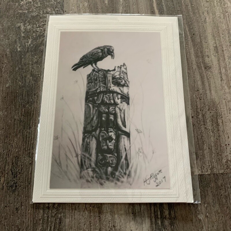Crow Printed Card