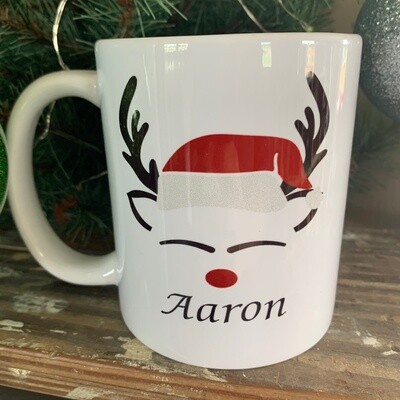 Personalized Male Reindeer Design For Drinkware