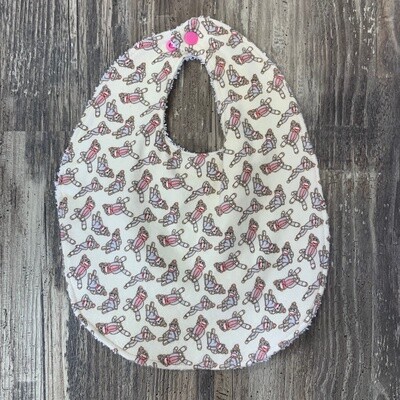Sock Monkey Bib large