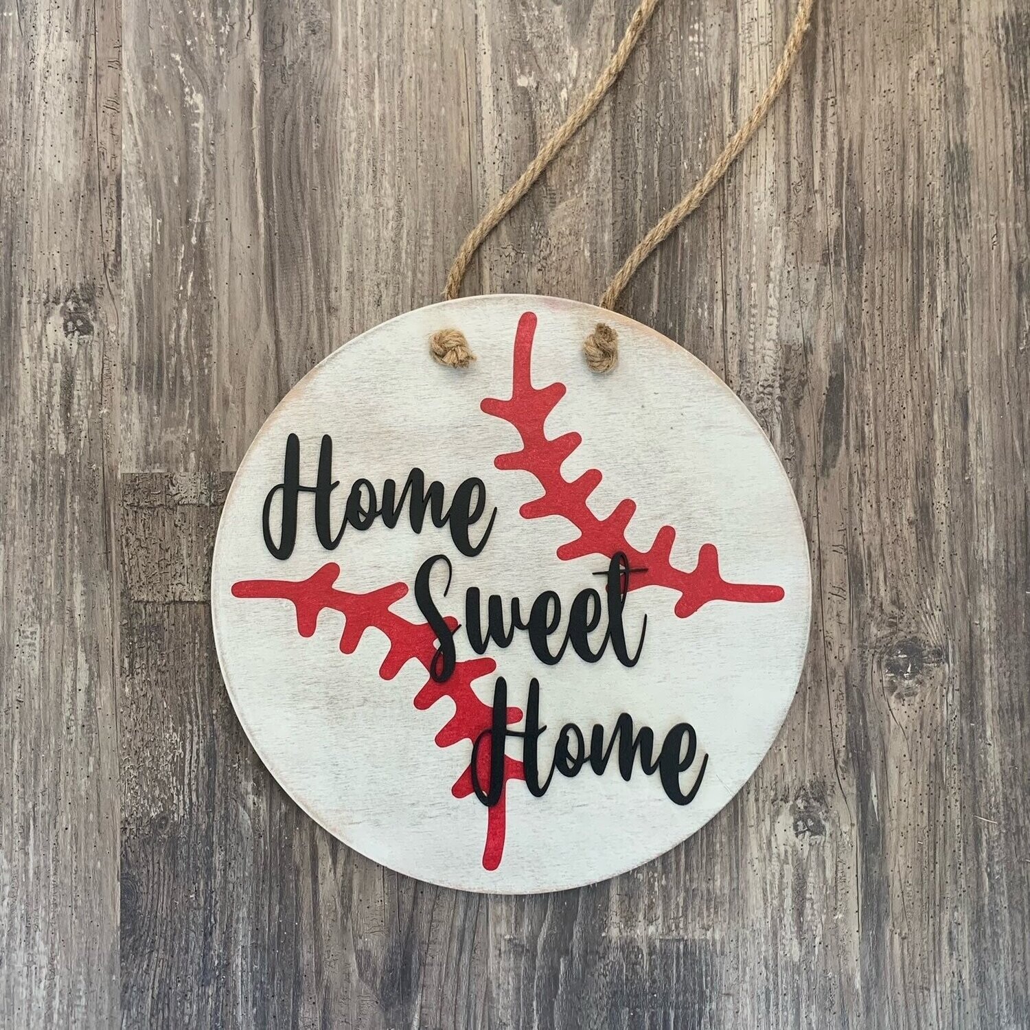 Home Sweet Home Baseball Sign