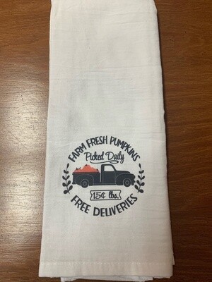 Farm Fresh Pumpkins Tea Towel