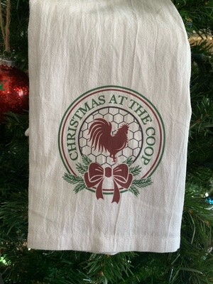Christmas At The Coop Tea Towel