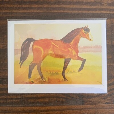 Horse Watercolour Card