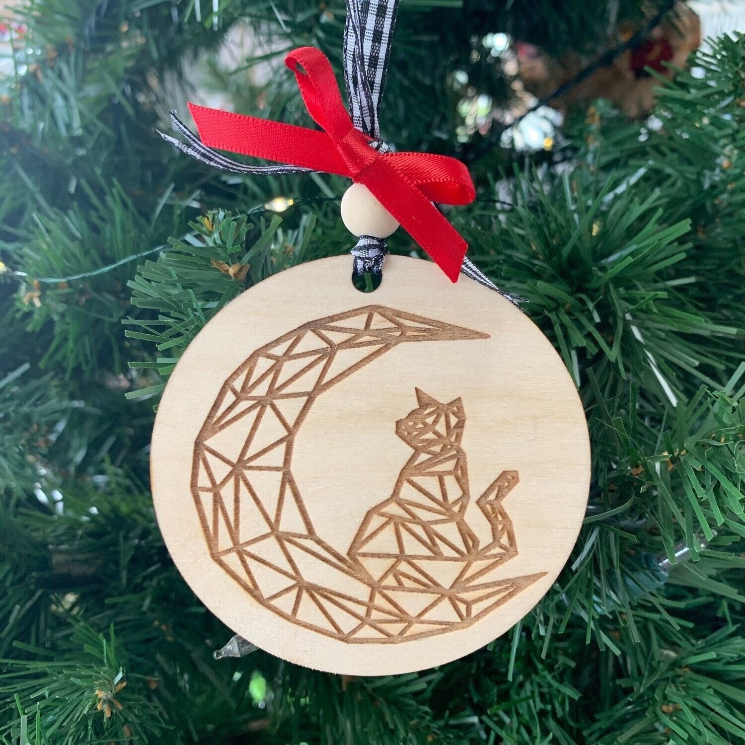 Cat/Moon Ornament