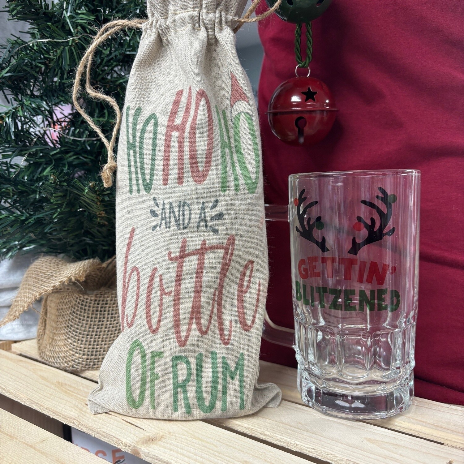 Ho Ho Ho And A Bottle Of Rum Wine Bag