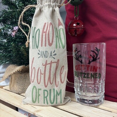 Ho Ho Ho And A Bottle Of Rum Wine Bag