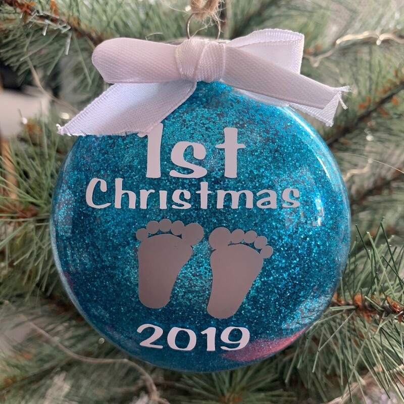 Baby&#39;s First Christmas Glass Ornament
