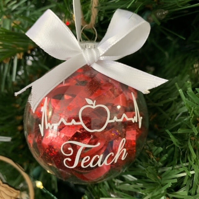 Teacher Heartbeat Ornament