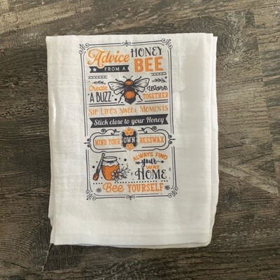Advice From A Honey Bee Tea Towel