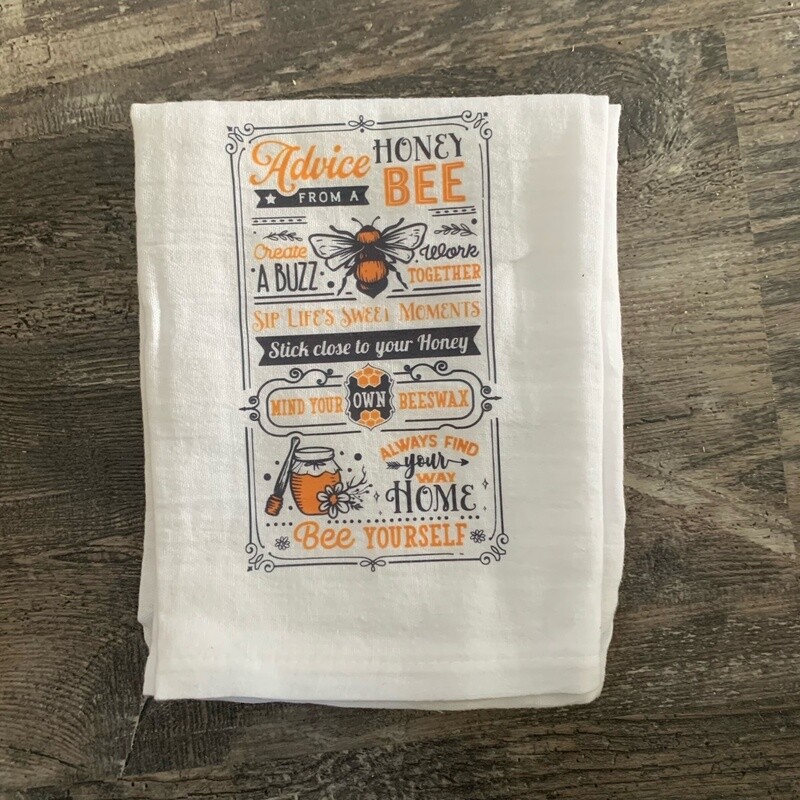 Advice From A Honey Bee Tea Towel