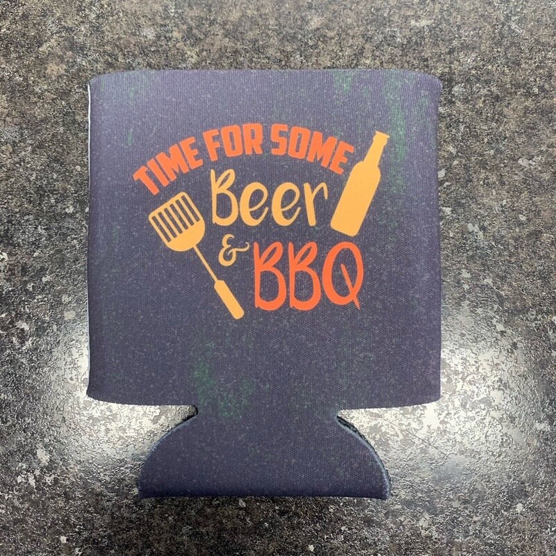 Time For Some Beer And BBQ Can Cooler