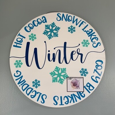 Winter Round Sign