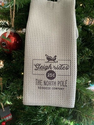 Sleigh Rides Tea Towel