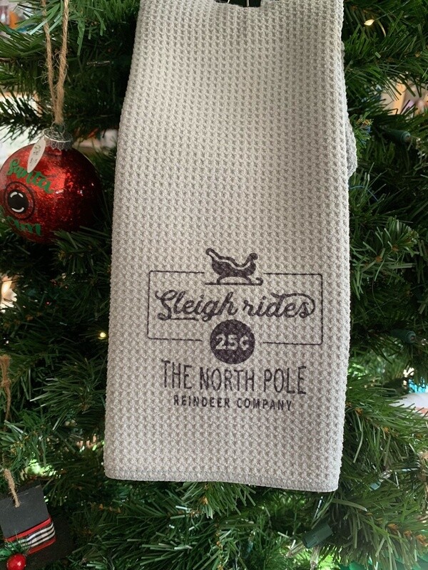 Sleigh Rides Tea Towel