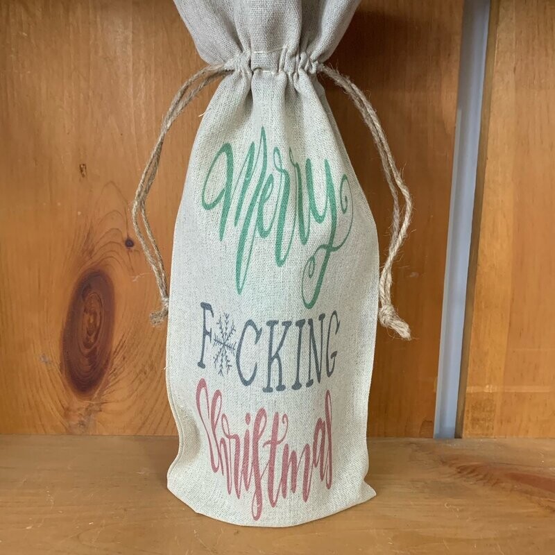 Merry F@cking Christmas Wine Bag