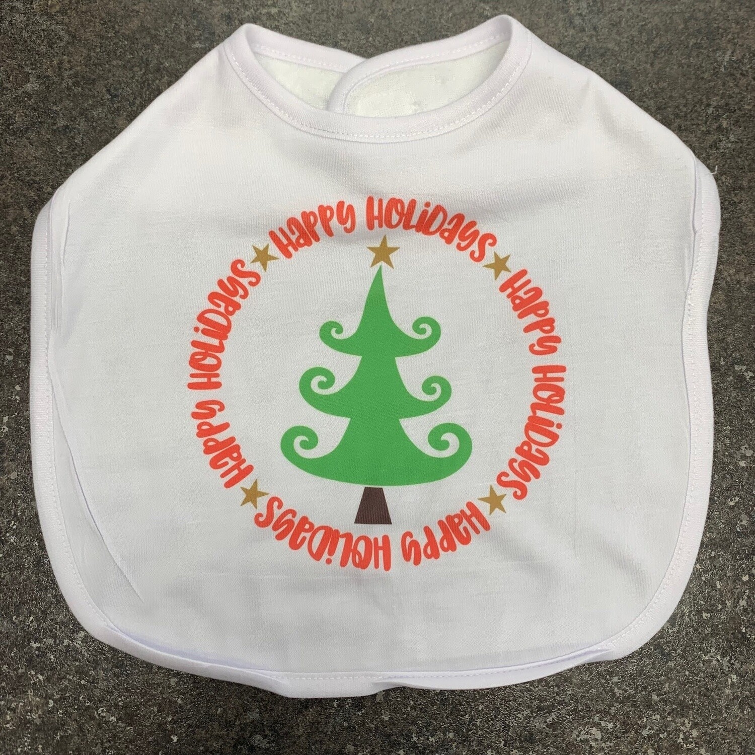 Happy Holidays Bib