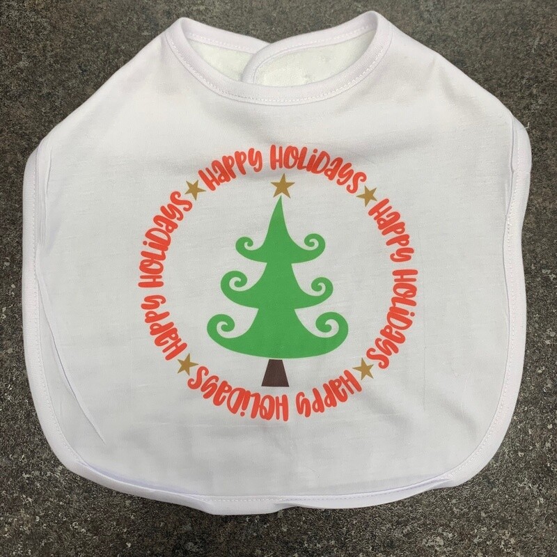 Happy Holidays Bib