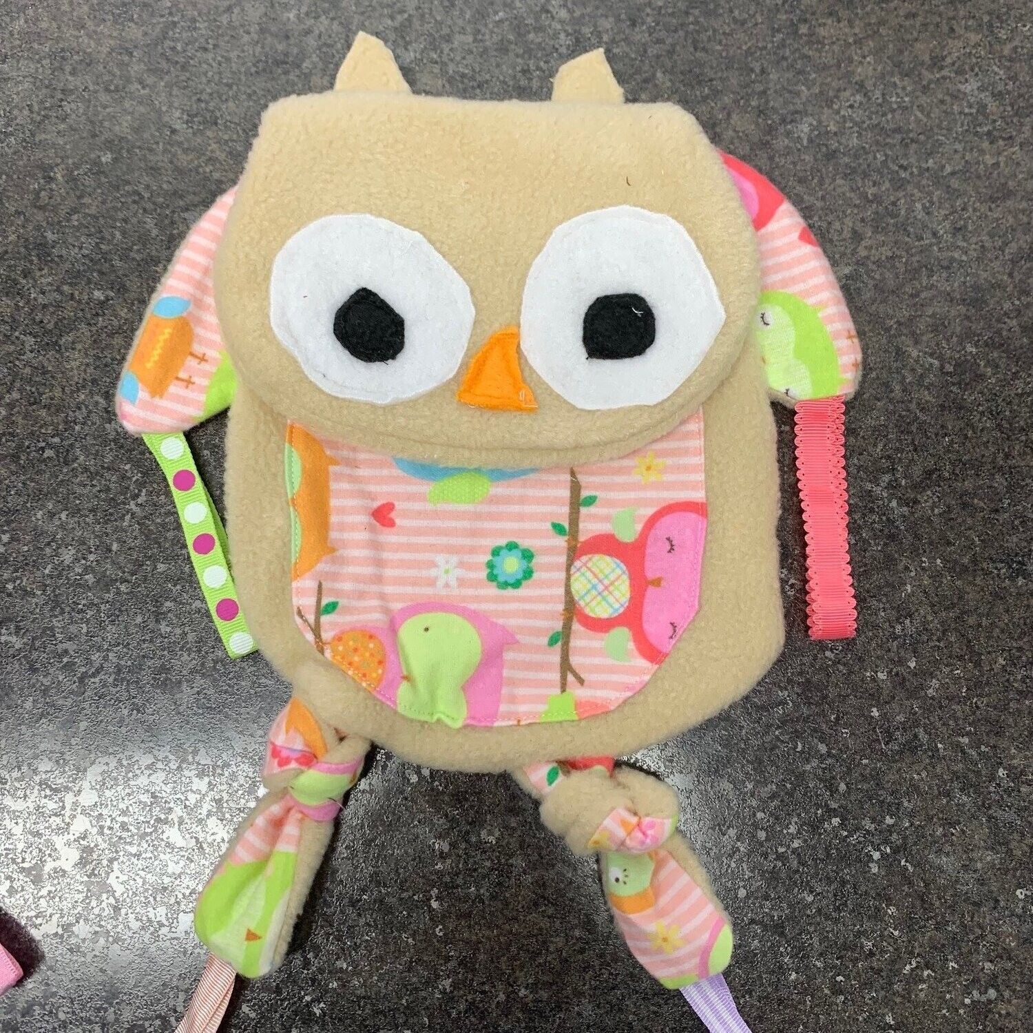 Owl Sensory Toy, Style: Tan with Stripes