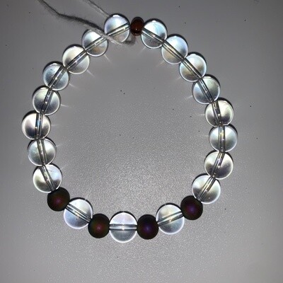 Clear Quartz &amp; Peacock Hematite Bracelet