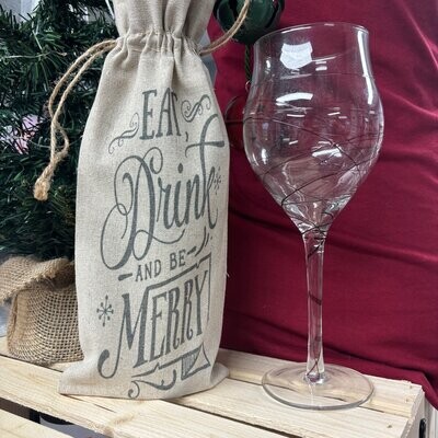 Eat Drink and Be Merry Wine Bag