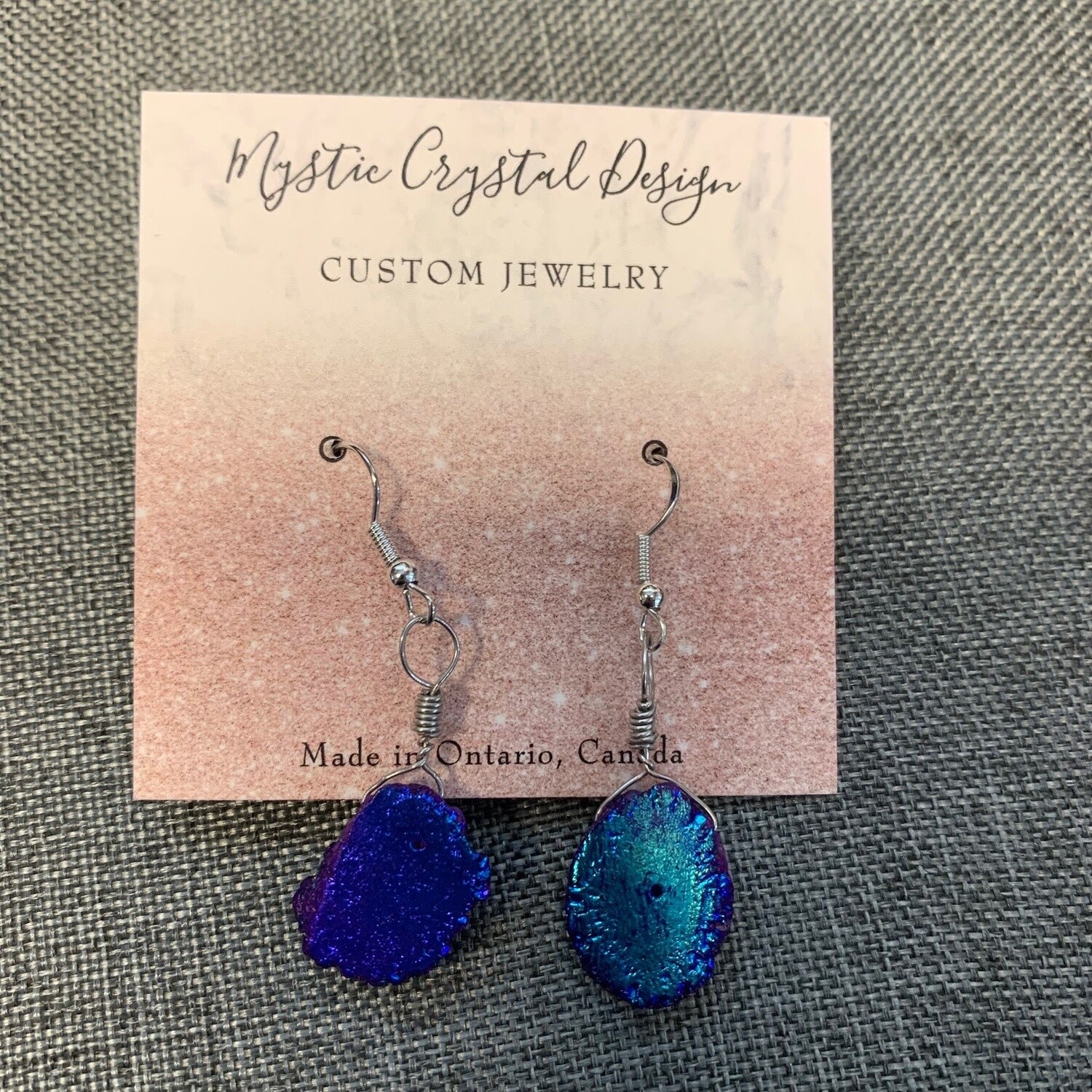 Peacock Quartz Earrings