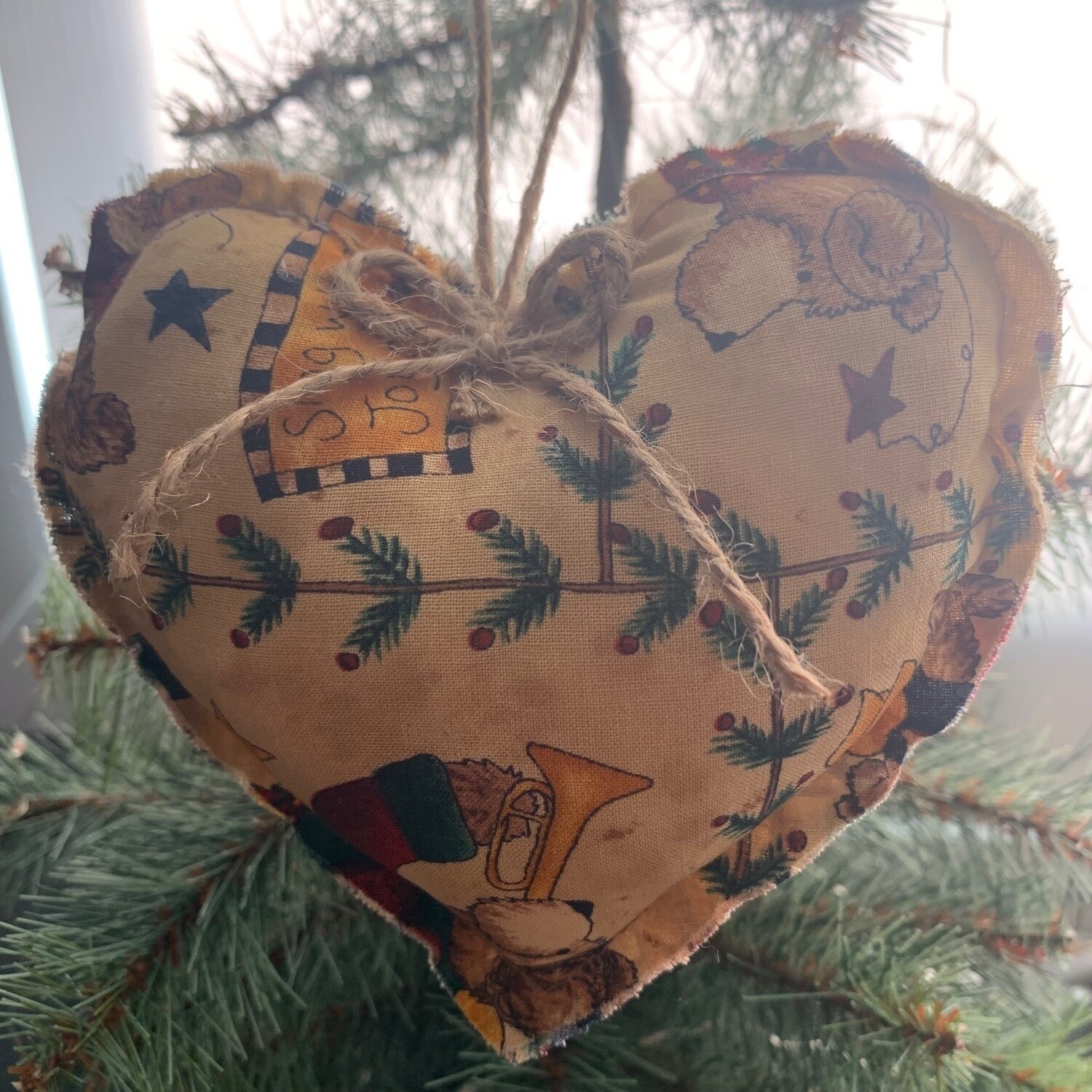 Christmas Bears Heart Ornament
