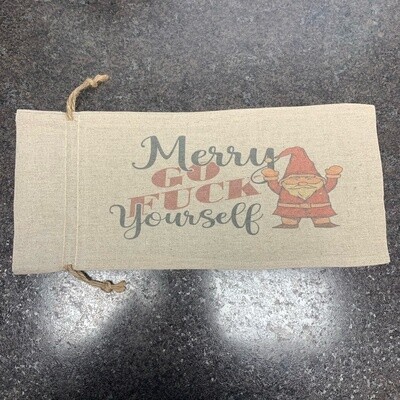 Merry Go Fuck Yourself Wine Bag