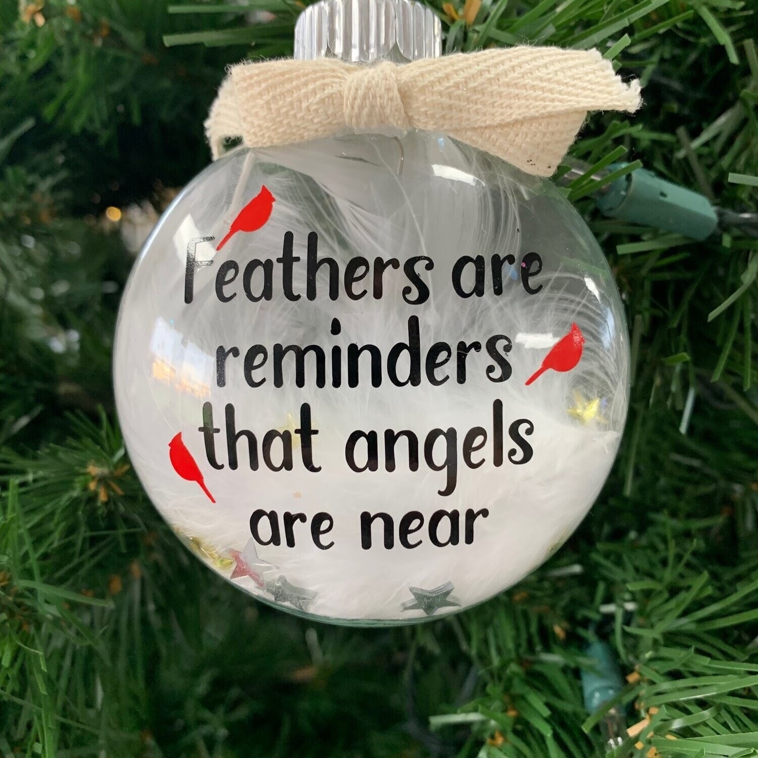 Feathers Are Reminders That Angels Are Near Glass Ball
