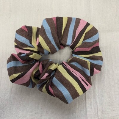 Brown Stripes Scrunchie