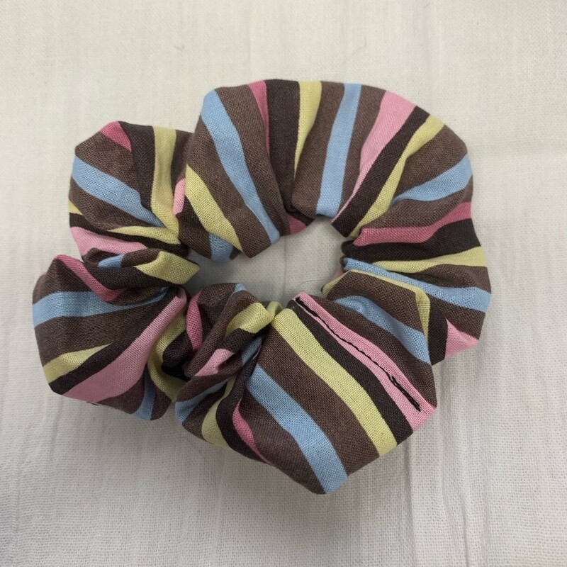 Brown Stripes Scrunchie