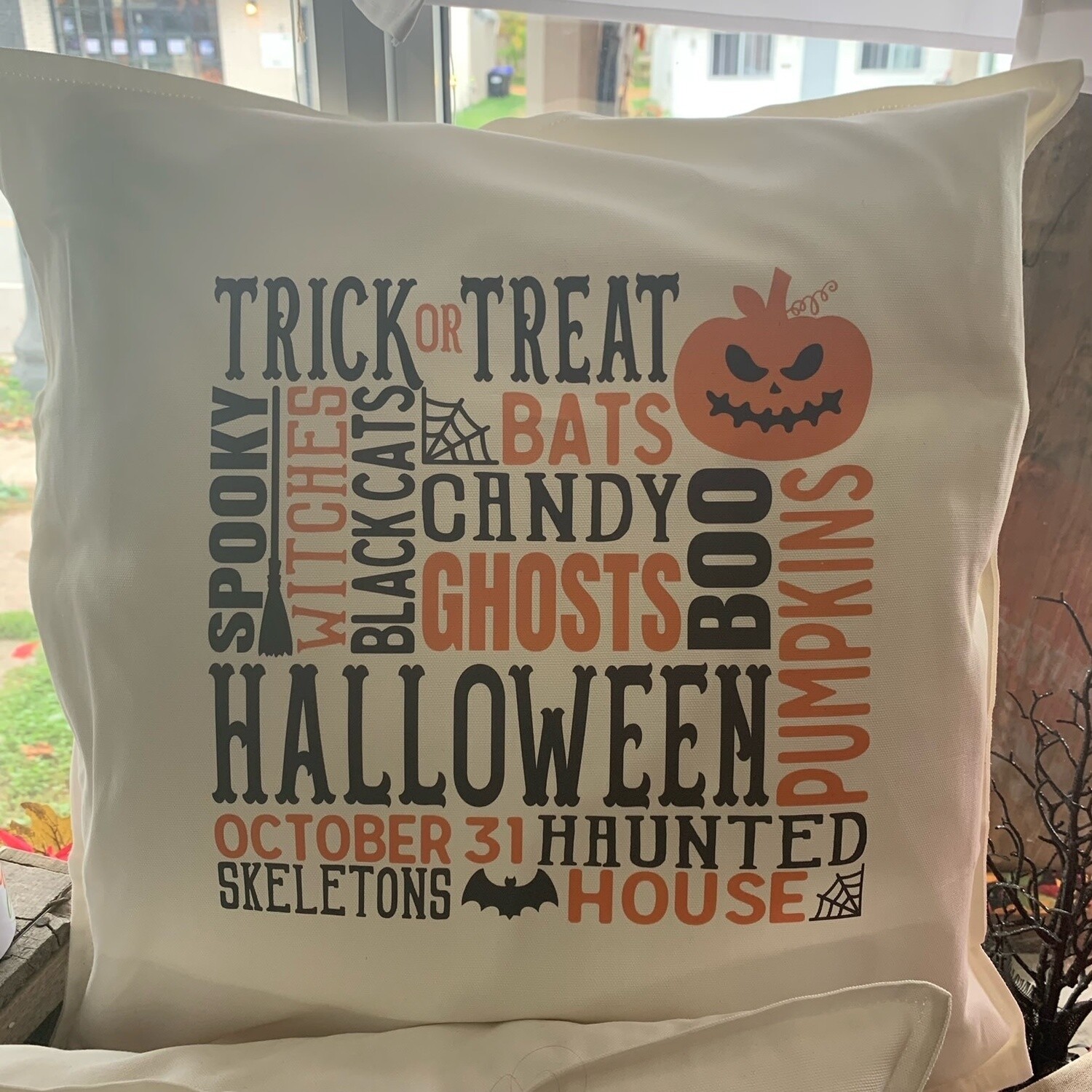 Halloween Word Art Pillow