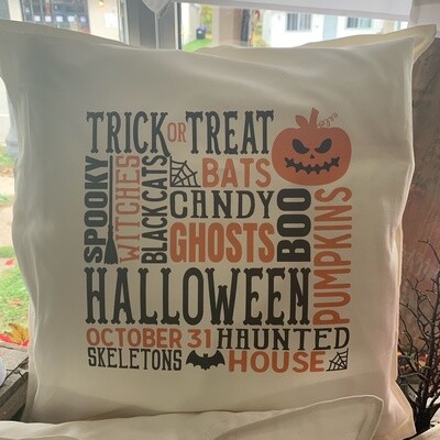 Halloween Word Art Pillow