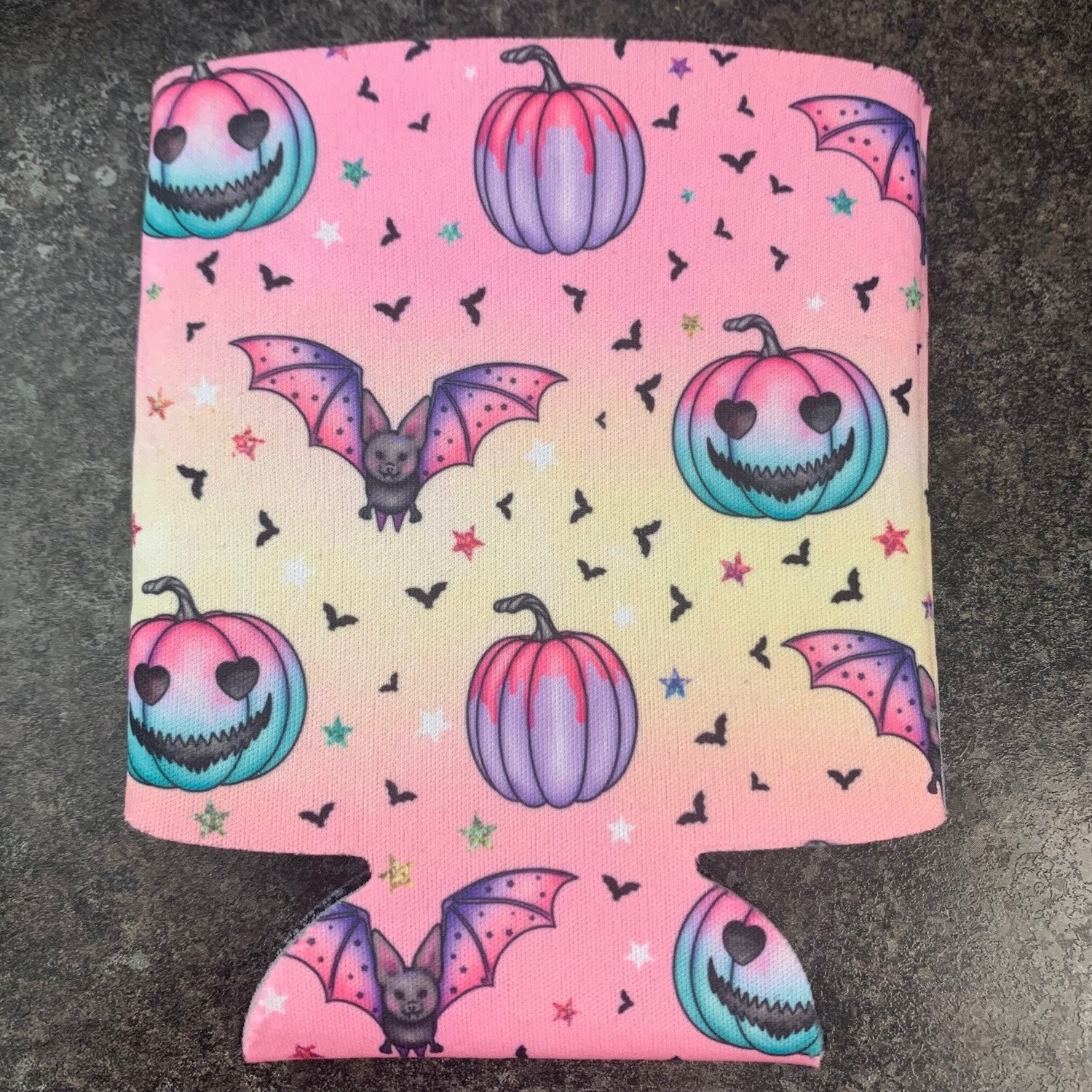 Bats and Pumpkin Can Cooler