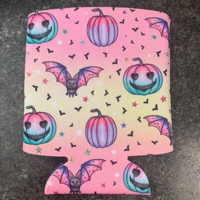 Bats and Pumpkin Can Cooler